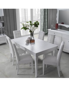 Tavolo Allungabile 160x90x78H cm. Giselle Colore Bianco Prezzo