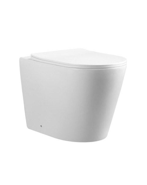 WC a pavimento bianco lucido YJ-3380BI senza brida sistema tornado 36x56x40
