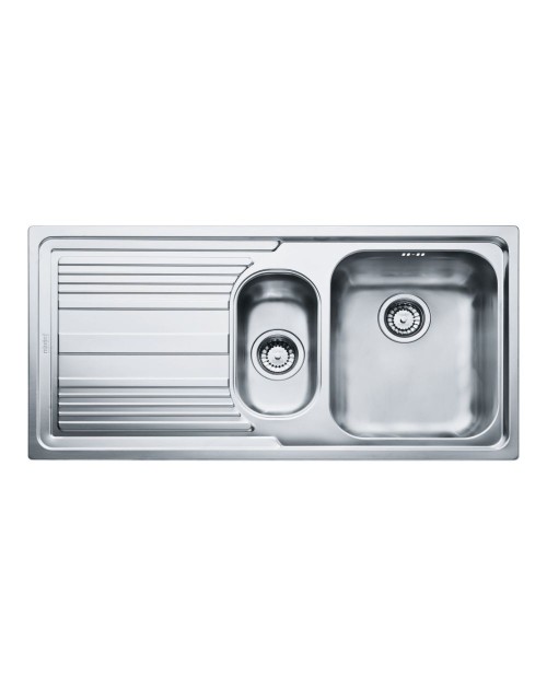 Lavello 2 vasche Franke LLL651 Dekor 100x50 inox gocciolatoio sinistro