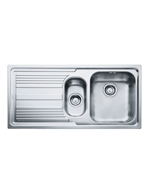 Lavello 2 vasche Franke LLL651 Dekor 100x50 inox gocciolatoio sinistro