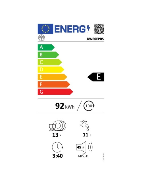 Lavastoviglie Bertazzoni DW60EPRS incasso totale 60 cm. 13 coperti classe E