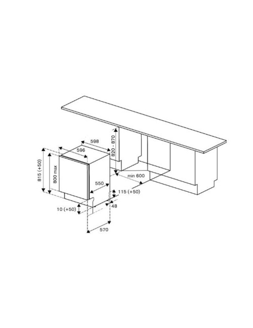 Lavastoviglie Bertazzoni DW6083PRTS incasso totale 60 cm. 15 coperti classe C