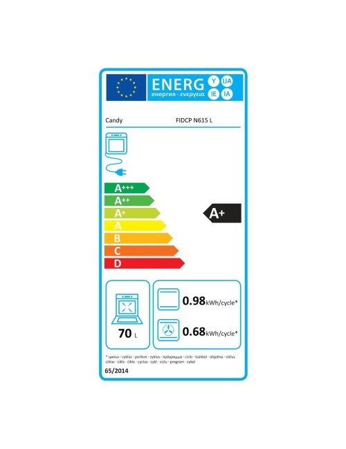 Forno multifunzione a incasso Candy FIDCPN615L 65 lt colore nero classe A+