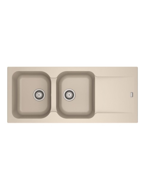 Lavello 2 vasche Franke KID621BE gocciolatoio reversibile 116x50 cm. beige