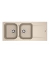 Lavello 2 vasche Franke KID621BE gocciolatoio reversibile 116x50 cm. beige