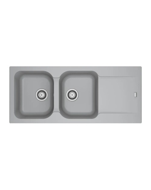 Lavello 2 vasche Franke KID621BE gocciolatoio reversibile 116x50 cm. grigio