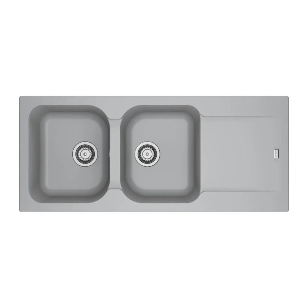 Lavello 2 vasche Franke KID621BE gocciolatoio reversibile 116x50 cm. grigio