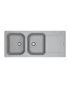 Lavello 2 vasche Franke KID621BE gocciolatoio reversibile 116x50 cm. grigio