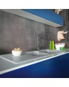 Lavello 2 vasche Franke KID621BE gocciolatoio reversibile 116x50 cm. grigio