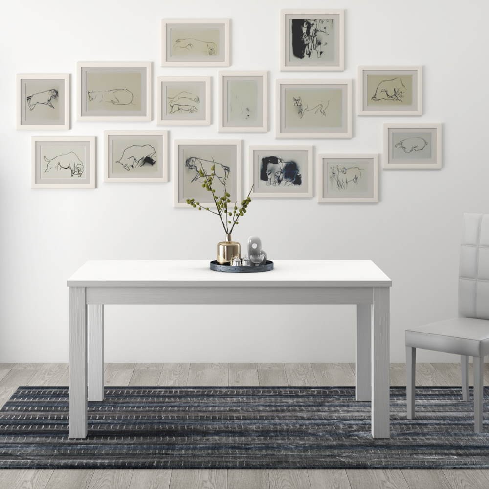 Tavolo allungabile Empoli 160x90 colore bianco frassinato
