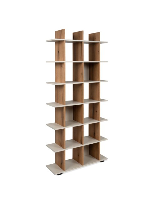 Libreria a Giorno Navas20A 12 Vani Colore Artisan Oak e Cashmere