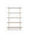 Libreria Hanoi20B con 5 Ripiani e Struttura in Metallo Beige