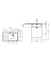 Lavello 1 vasca Franke FSX211 gocciolatoio sinistro 86x52 cm. inox satinato