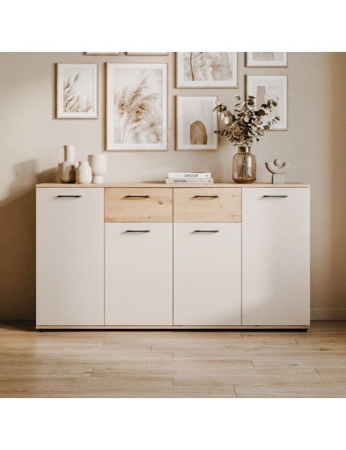 Madia Kerry51A 4 Ante e 2 Cassetti Beige e Artisan Oak