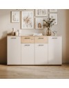Madia Kerry51A 4 Ante e 2 Cassetti Beige e Artisan Oak