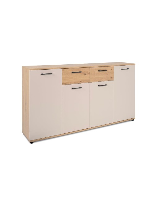 Madia Kerry51A 4 Ante e 2 Cassetti Beige e Artisan Oak