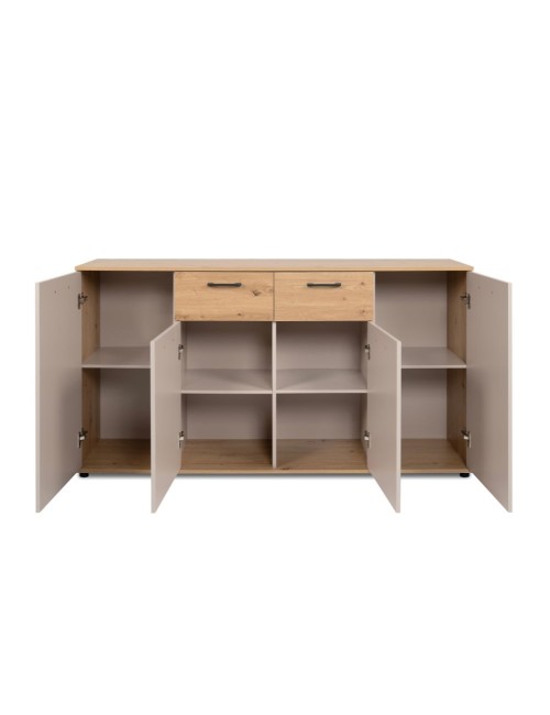 Madia Kerry51A 4 Ante e 2 Cassetti Beige e Artisan Oak