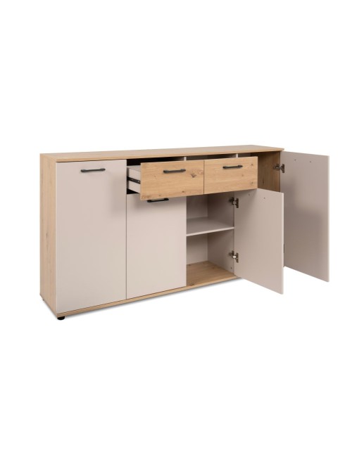 Madia Kerry51A 4 Ante e 2 Cassetti Beige e Artisan Oak