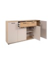 Madia Kerry51A 4 Ante e 2 Cassetti Beige e Artisan Oak