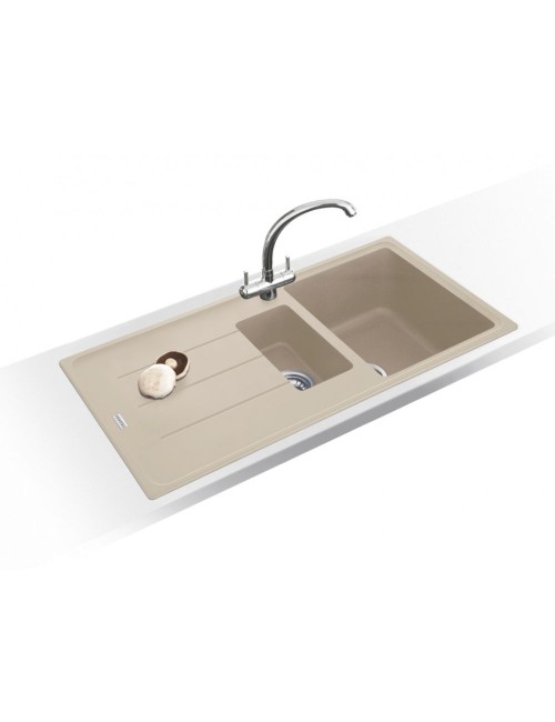 Lavello 2 vasche Franke BFG651SA gocciolatoio reversibile 97x50 cm. sahara beige