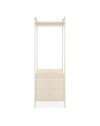 Mobile Ingresso Dhaka41A con Appendiabiti, Ripiano Superiore e 2 Cassetti Beige