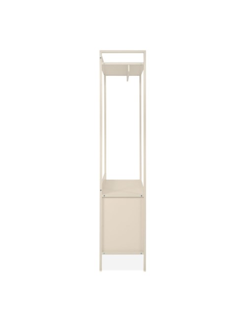 Mobile Ingresso Dhaka41A con Appendiabiti, Ripiano Superiore e 2 Cassetti Beige