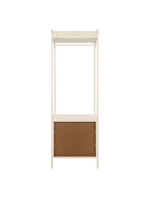 Mobile Ingresso Dhaka41A con Appendiabiti, Ripiano Superiore e 2 Cassetti Beige