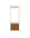 Mobile Ingresso Dhaka41A con Appendiabiti, Ripiano Superiore e 2 Cassetti Beige