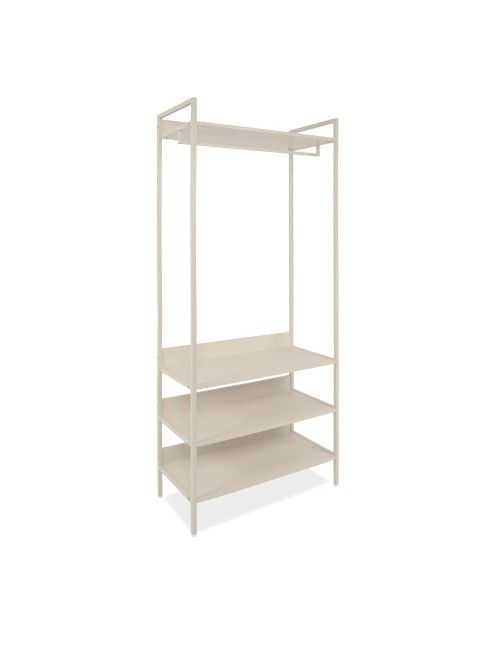 Mobile Ingresso Dhaka41B con Appendiabiti e 4 Ripiani Beige