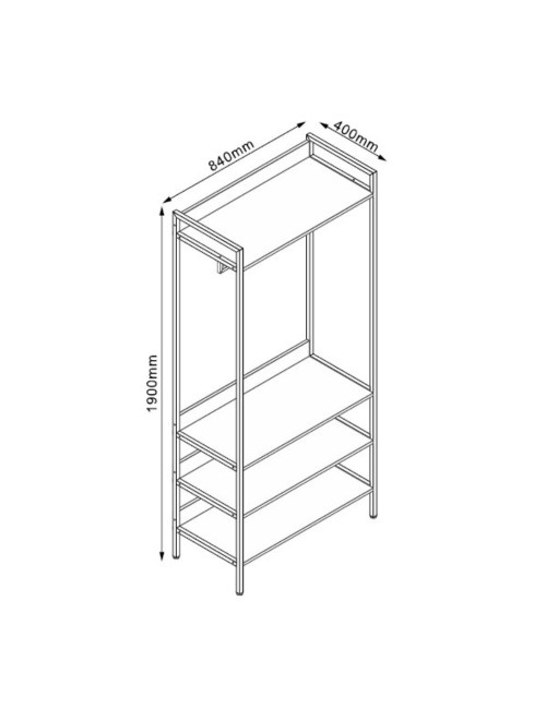 Mobile Ingresso Dhaka41B con Appendiabiti e 4 Ripiani Beige