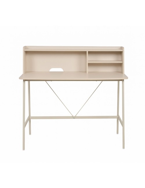 Scrivania Kandy30A con Ripiani a Vista e Struttura in Metallo Beige