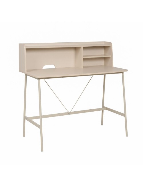 Scrivania Kandy30A con Ripiani a Vista e Struttura in Metallo Beige