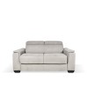 Divano Letto 2 posti in tessuto grigio chiaro Mercurio 194x83x97H