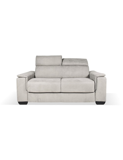 Divano Letto 2 posti in tessuto grigio chiaro Mercurio 194x83x97H
