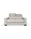 Divano Letto 2 posti in tessuto grigio chiaro Mercurio 194x83x97H