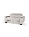 Divano Letto 2 posti in tessuto grigio chiaro Mercurio 194x83x97H
