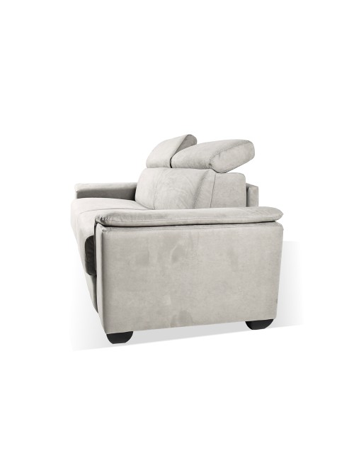 Divano Letto 2 posti in tessuto grigio chiaro Mercurio 194x83x97H