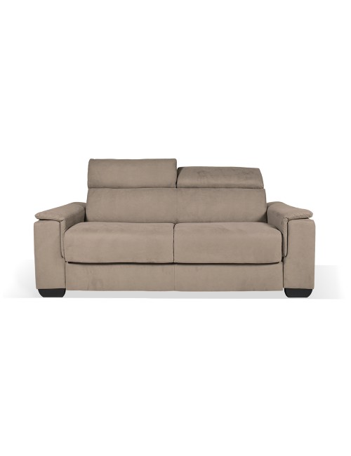 Divano letto colore marrone caribou Mercurio 3 posti 210x94x90H