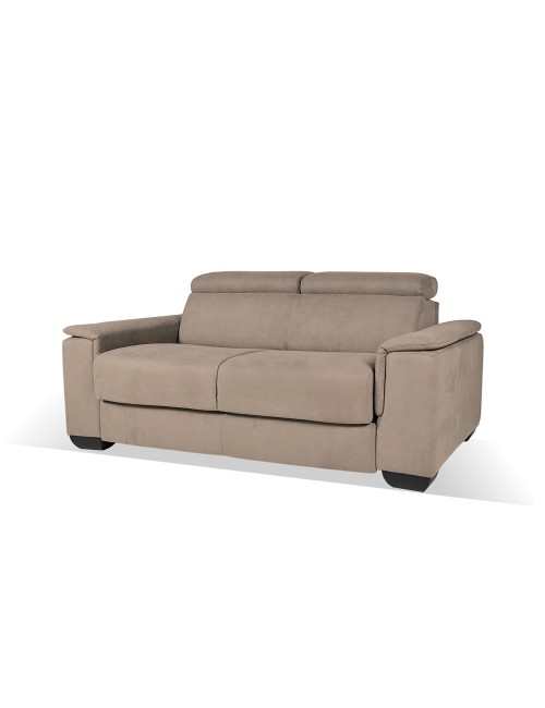 Divano letto colore marrone caribou Mercurio 3 posti 210x94x90H