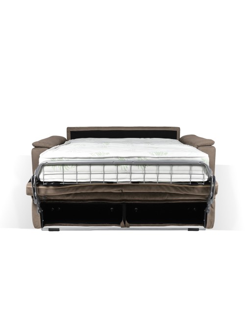 Divano letto colore marrone caribou Mercurio 3 posti 210x94x90H