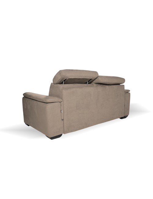 Divano letto colore marrone caribou Mercurio 3 posti 210x94x90H