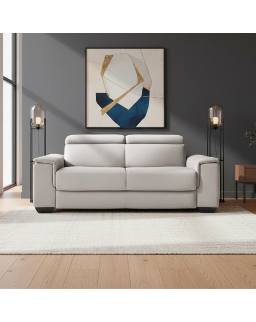 Divano letto colore grigio chiaro Mercurio 3 posti 210x94x90H