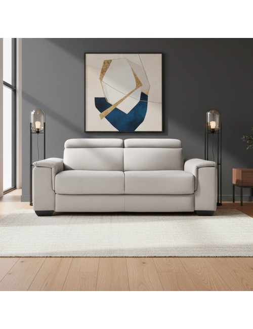 Divano letto colore grigio chiaro Mercurio 3 posti 210x94x90H