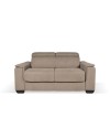 Divano Letto 2 posti in tessuto marrone caribou Mercurio 194x83x97H