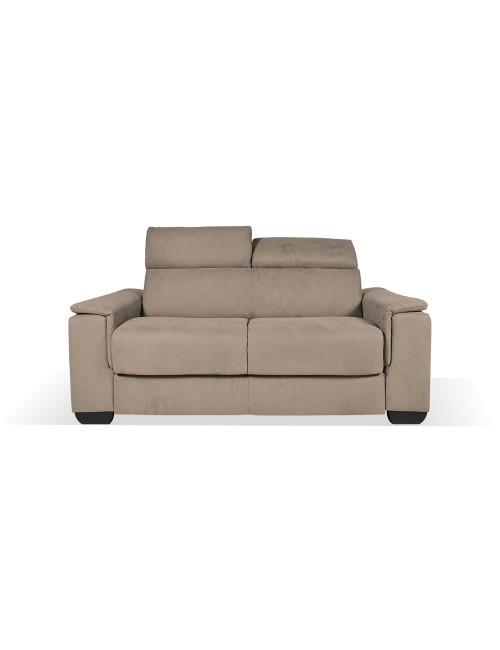 Divano Letto 2 posti in tessuto marrone caribou Mercurio 194x83x97H