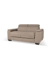 Divano Letto 2 posti in tessuto marrone caribou Mercurio 194x83x97H