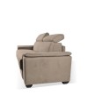 Divano Letto 2 posti in tessuto marrone caribou Mercurio 194x83x97H