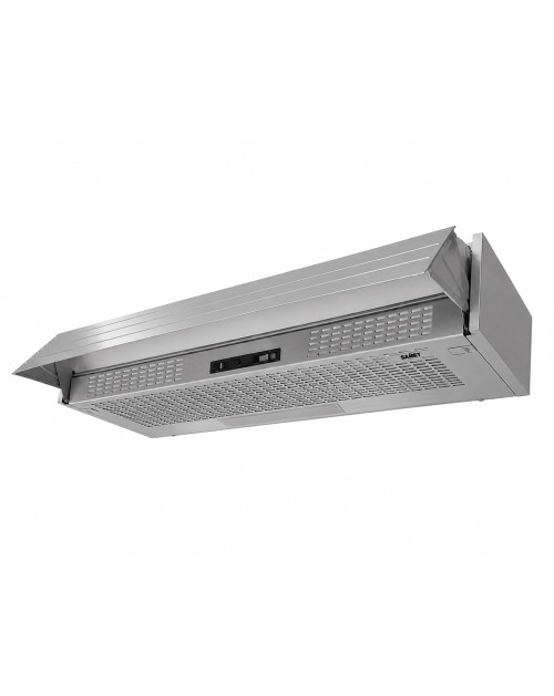 Samet, Cappa Aspirante da Incasso 90 cm Estraibile con Luce LED e Potenza 300 m³/h, Colore Alluminio, 90x30x15 cm