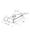 Samet, Cappa Aspirante da Incasso 90 cm Estraibile con Luce LED e Potenza 300 m³/h, Colore Alluminio, 90x30x15 cm