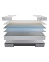 Materasso matrimoniale Corvo con Memory Foam, sfoderabile molle insacchettate 160x190x30 cm